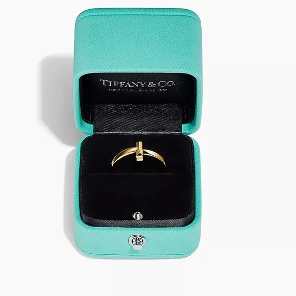 NEW Tiffany & Co T1 Ring in 18K Yellow Gold, 2.5 mm Wide size 9.5